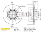 FREMAX BD-2916 Carbon+ BRAKE DISC FRONT EACH