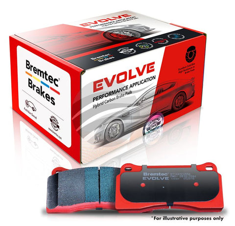 Bremtec EVOLVE BT1125EV550 HYBRID-CARBON HIGH PERFROMANCE CERAMIC Front Brake Pad Set